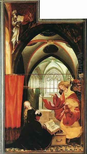 The Annunciation Oil Painting by Matthias Grunewald (Mathis Gothardt)