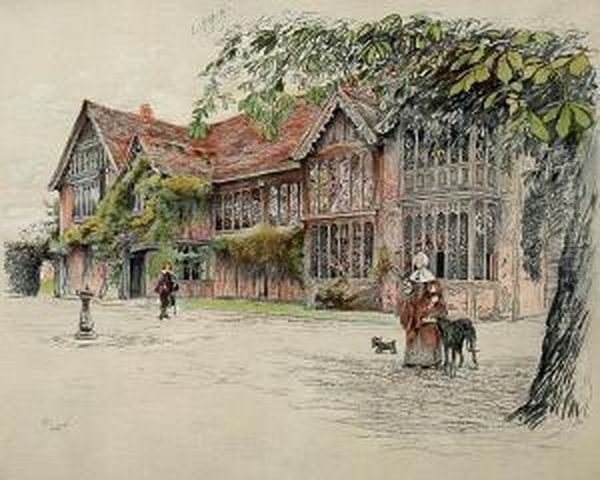 'ockwells Manor' Oil Painting by Cecil Charles Aldin