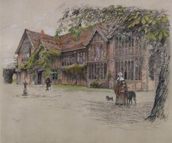 Ockwell's Manor, Berks Oil Painting by Cecil Charles Aldin