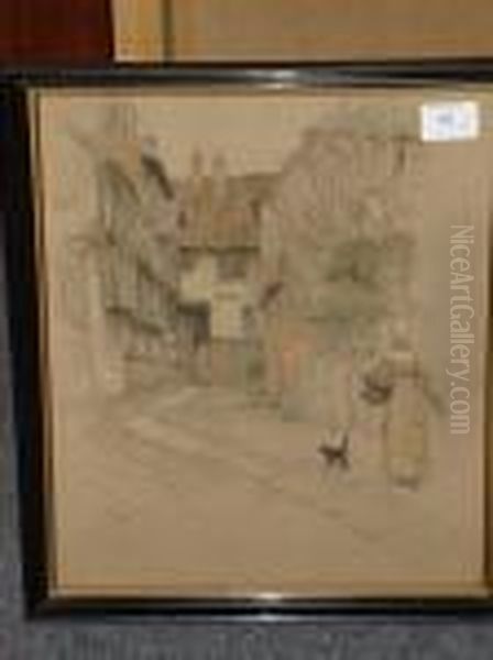 'the Golden Cross, Oxford', And 'the Mermaidinn, Rye' Oil Painting by Cecil Charles Aldin