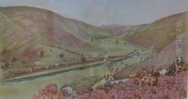 Hunt Scene Oil Painting by Cecil Charles Aldin