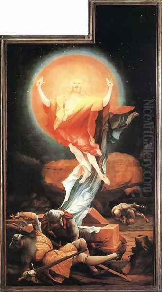 The Resurrection of Christ (The Isenheimer Altarpiece) 1510-15 Oil Painting by Matthias Grunewald (Mathis Gothardt)