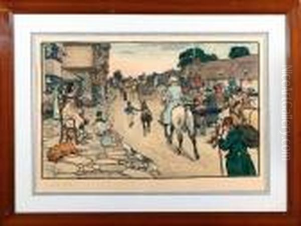 Foire Au Village Oil Painting by Cecil Charles Aldin