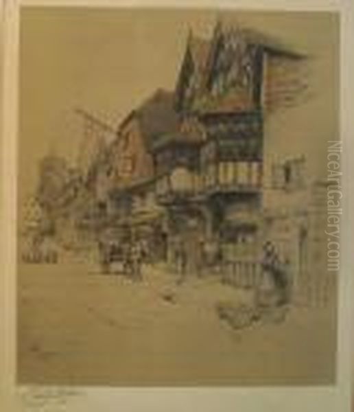 The George Inn Salisbury Oil Painting by Cecil Charles Aldin