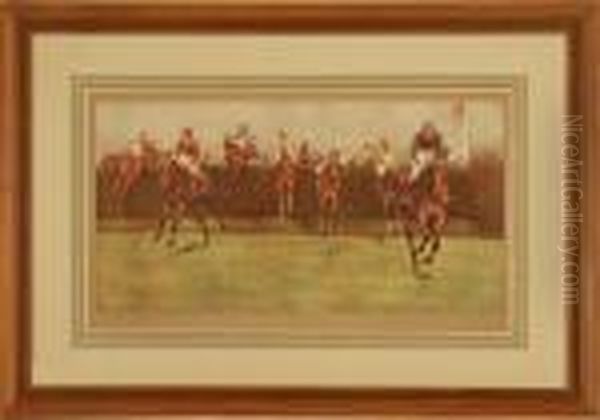 The Grand National Oil Painting by Cecil Charles Aldin