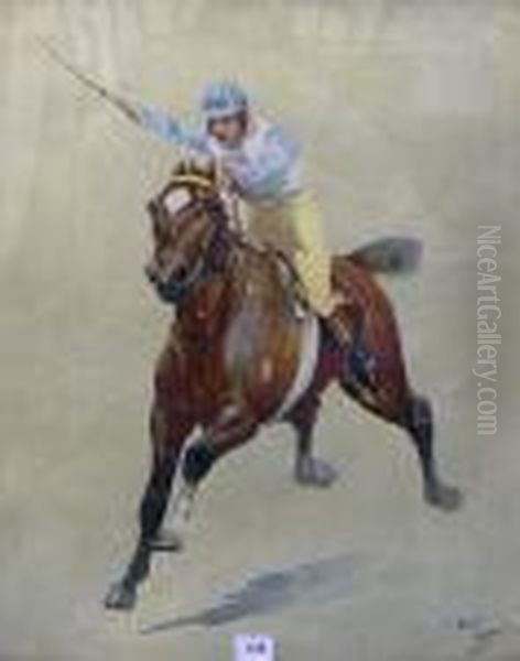 Cheval Et Jockey by Cecil Charles Aldin