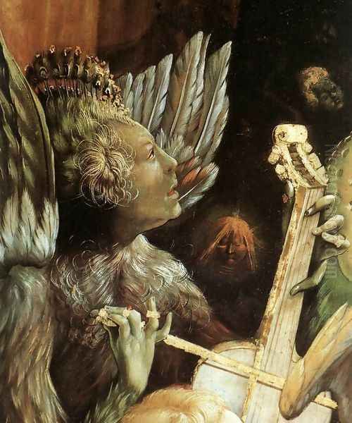 Concert of Angels (detail 2) c. 1515 Oil Painting by Matthias Grunewald (Mathis Gothardt)