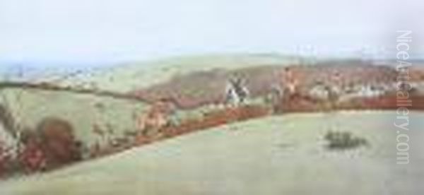 Belvoir - Into The Vale From Clawsonthorns Oil Painting by Cecil Charles Aldin