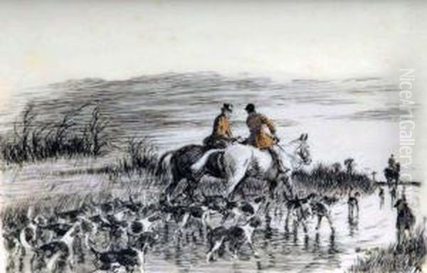 Turning For Home At The End Of The Hunting Day Oil Painting by Cecil Charles Aldin