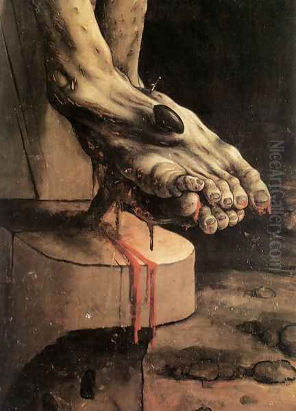 The Crucifixion (detail 5) c. 1515 Oil Painting by Matthias Grunewald (Mathis Gothardt)