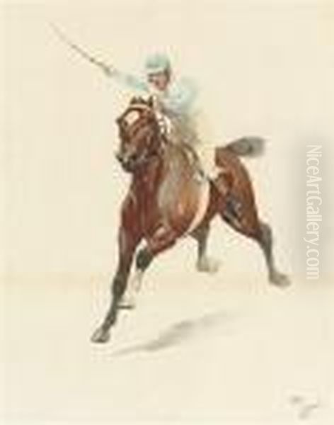 The Jockey Oil Painting by Cecil Charles Aldin