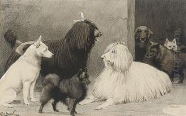 Crufts Oil Painting by Cecil Charles Aldin