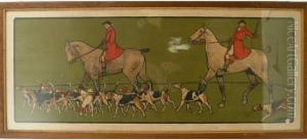 Chasse A Courre Oil Painting by Cecil Charles Aldin