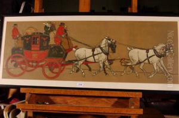 The Glasgowto London Mail Coach Oil Painting by Cecil Charles Aldin