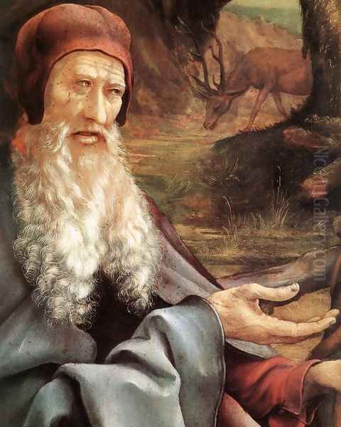 St Anthony (detail) c. 1515 Oil Painting by Matthias Grunewald (Mathis Gothardt)