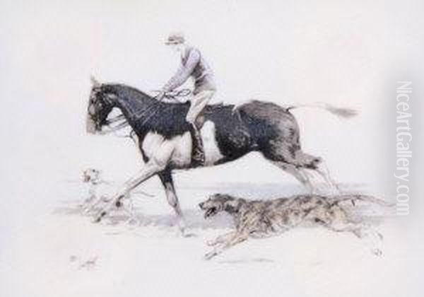 Riding Out Oil Painting by Cecil Charles Aldin