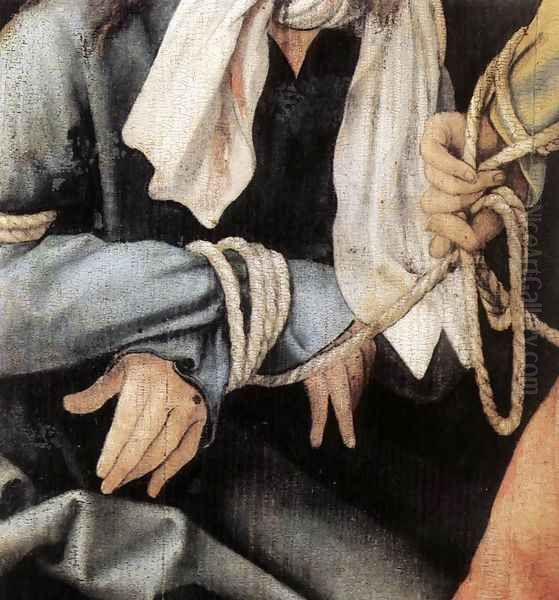 The Mocking of Christ (detail 3) 1503 Oil Painting by Matthias Grunewald (Mathis Gothardt)