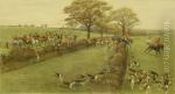 The South Berks Hunt Oil Painting by Cecil Charles Aldin