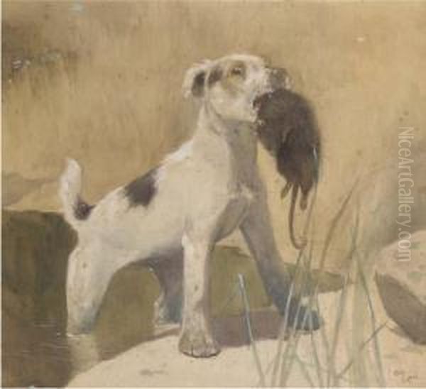 Country Dog; And Town Dog Oil Painting by Cecil Charles Aldin