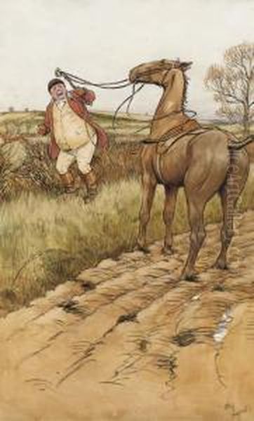 Come Hup! I Say, You Hugly Beast Oil Painting by Cecil Charles Aldin