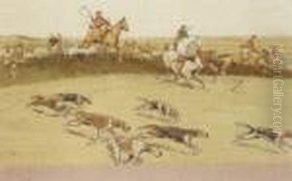 Cottesbrook Hunt Oil Painting by Cecil Charles Aldin