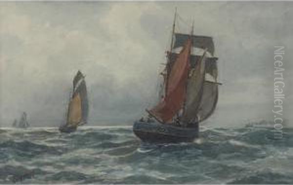 The English Channel Oil Painting by Frederick James Aldridge