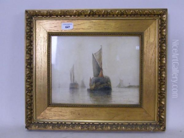 In A Gilt Frame Oil Painting by Frederick James Aldridge