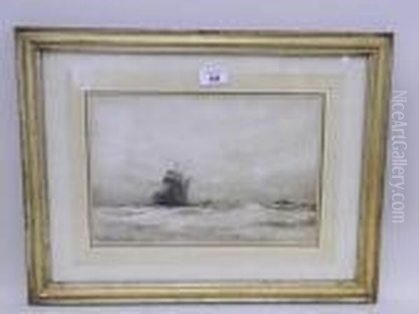 Ships At Sea Oil Painting by Frederick James Aldridge