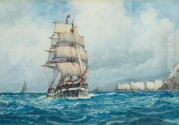 In Full Sail Oil Painting by Frederick James Aldridge