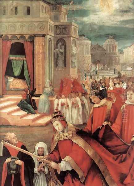 Establishment of the Santa Maria Maggiore in Rome (detail 3) 1517-19 Oil Painting by Matthias Grunewald (Mathis Gothardt)