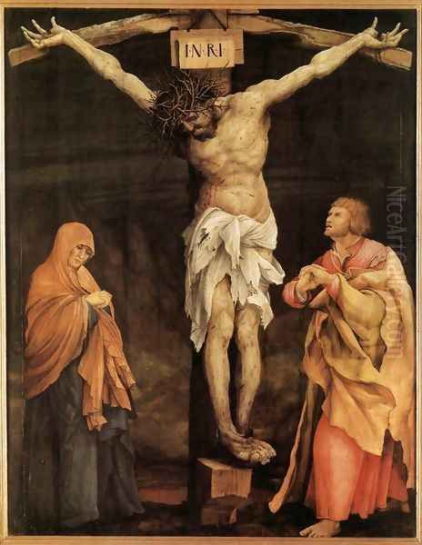 The Crucifixion 1523-24 Oil Painting by Matthias Grunewald (Mathis Gothardt)