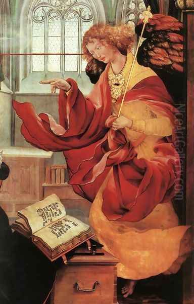 The Annunciation (detail 2) c. 1515 Oil Painting by Matthias Grunewald (Mathis Gothardt)