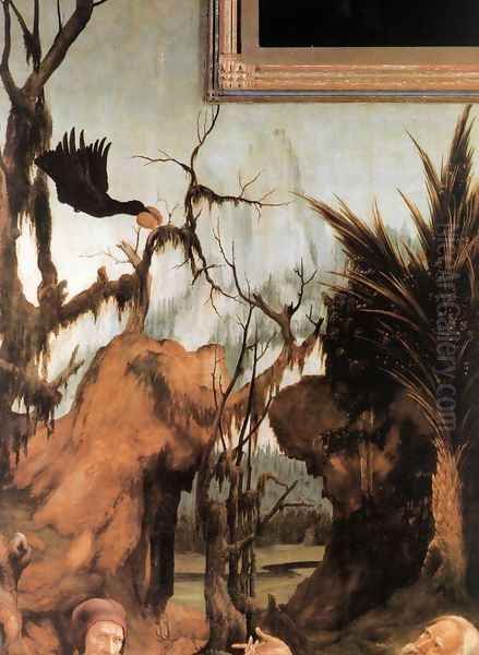 Sts Paul and Antony in the Desert (detail 1) c. 1515 Oil Painting by Matthias Grunewald (Mathis Gothardt)