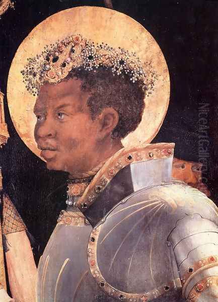 St. Maurice (Detail From Meeting Of Saints Eramus & Maurice) Oil Painting by Matthias Grunewald (Mathis Gothardt)