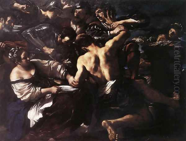 Samson Captured By The Philistines 1619 Oil Painting by Giovanni Francesco Barbieri