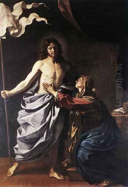 The Resurrected Christ Appears To The Virgin 1629 Oil Painting by Giovanni Francesco Barbieri