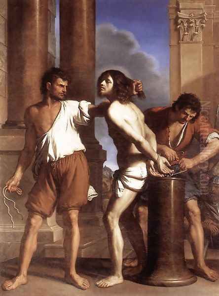 The Flagellation Of Christ 1644 Oil Painting by Giovanni Francesco Barbieri