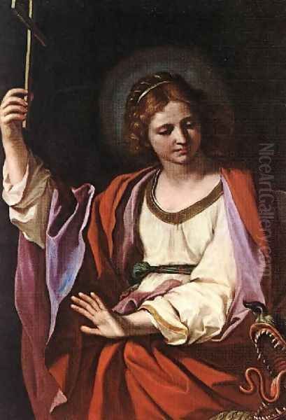 St Marguerite Oil Painting by Giovanni Francesco Barbieri