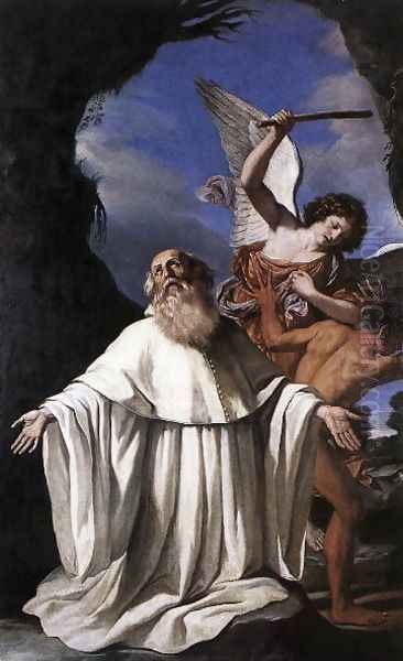 St Romuald 1640-41 Oil Painting by Giovanni Francesco Barbieri