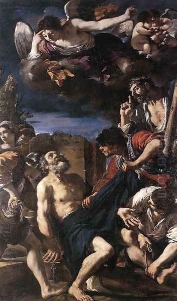 The Martyrdom of St Peter Oil Painting by Giovanni Francesco Barbieri