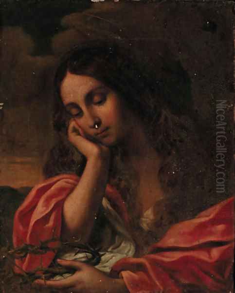 The penitent Magdalene Oil Painting by Giovanni Francesco Barbieri