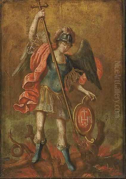 Saint Michael Oil Painting by Giovanni Francesco Barbieri