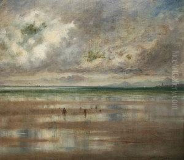 On Dollymount Strand, Co Dublin Oil Painting by Douglas Alexander