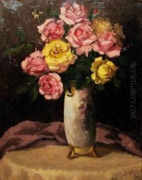 Still Life, Roses Oil Painting by Douglas Alexander