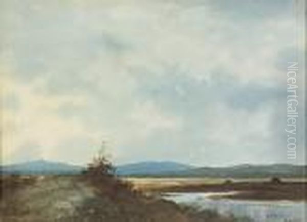 Bog Landscape (a Pair) Oil Painting by Douglas Alexander