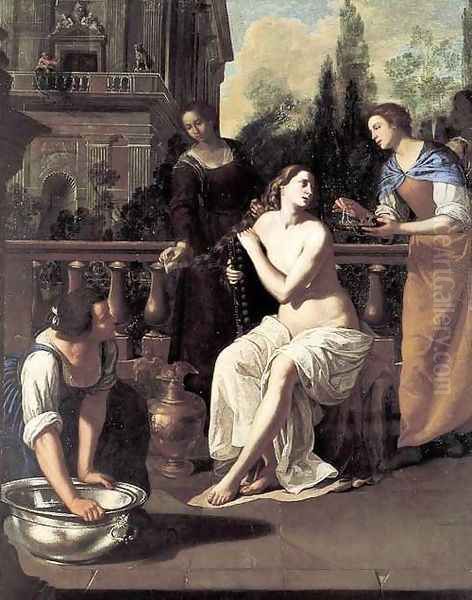 David and Bathsheba Oil Painting by Artemisia Gentileschi