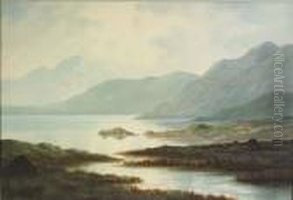 Bog And Mountain Oil Painting by Douglas Alexander