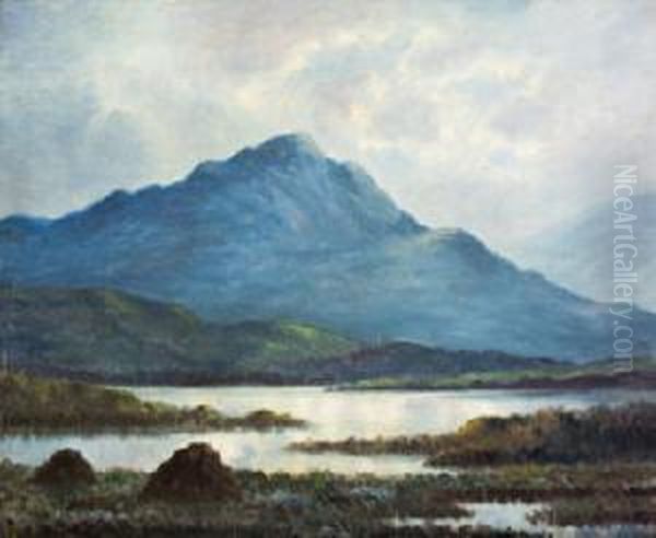 A West Of Ireland Landscape Oil Painting by Douglas Alexander