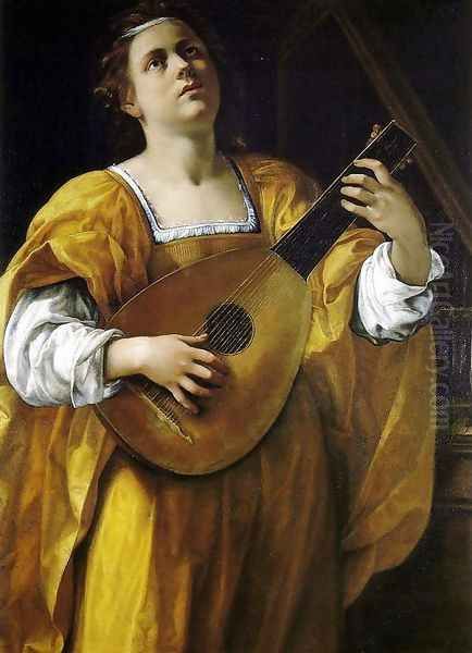 Saint Cecilia Oil Painting by Artemisia Gentileschi