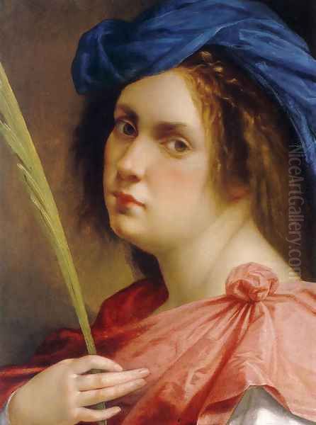 Self-portrait as a Female Martyr Oil Painting by Artemisia Gentileschi